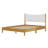 Solid Wooden Bed With  Upholstered Headboard