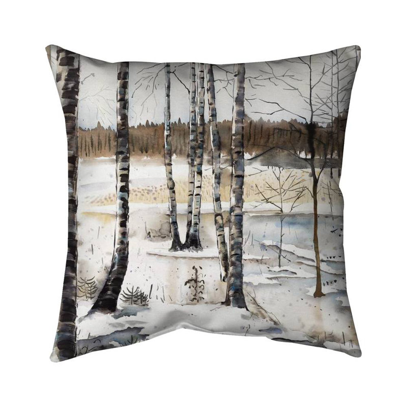 Winter Swamp Rustic Brown Poly Twill Throw | Home Decor
