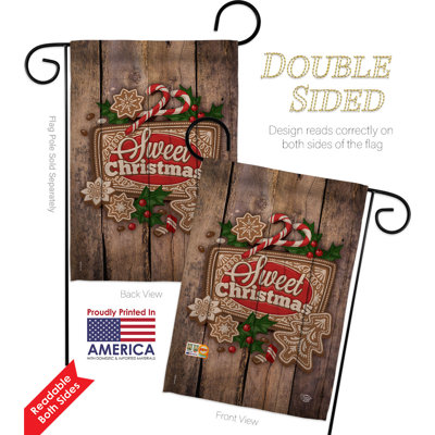Double Sided 18.5'' H x 13'' W Polyester Christmas Flag Set