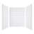60'' W 32'' D 96'' H High Gloss White Solid Surface Shower Wall Panel Surround, Quick Install & Cuttable, 0.197" thick-131497549