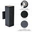 Breshawna Aluminum Matte Black Outdoor Armed Sconce