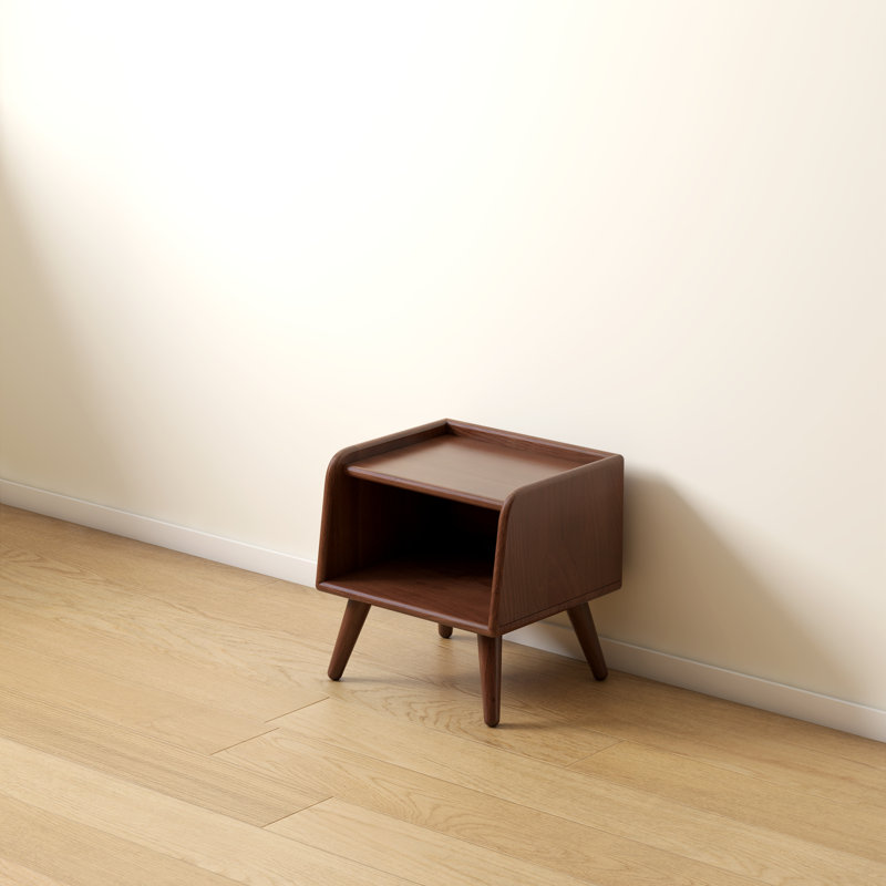 15.75"H Solid Oak End Table, Brown Oak