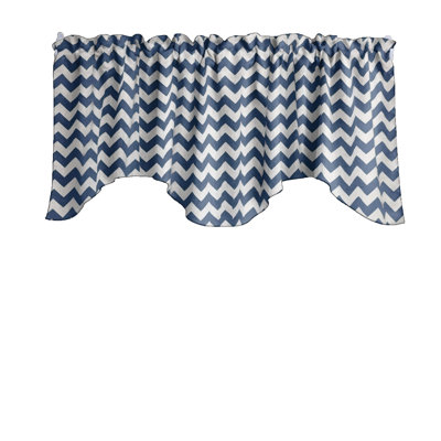 Cotton Blend Chevron Scalloped Window Pelmet