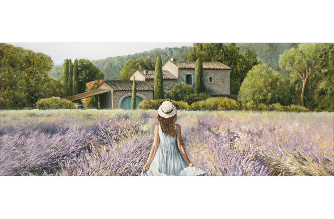 Through The Lavender Field – Druck auf Floatglas