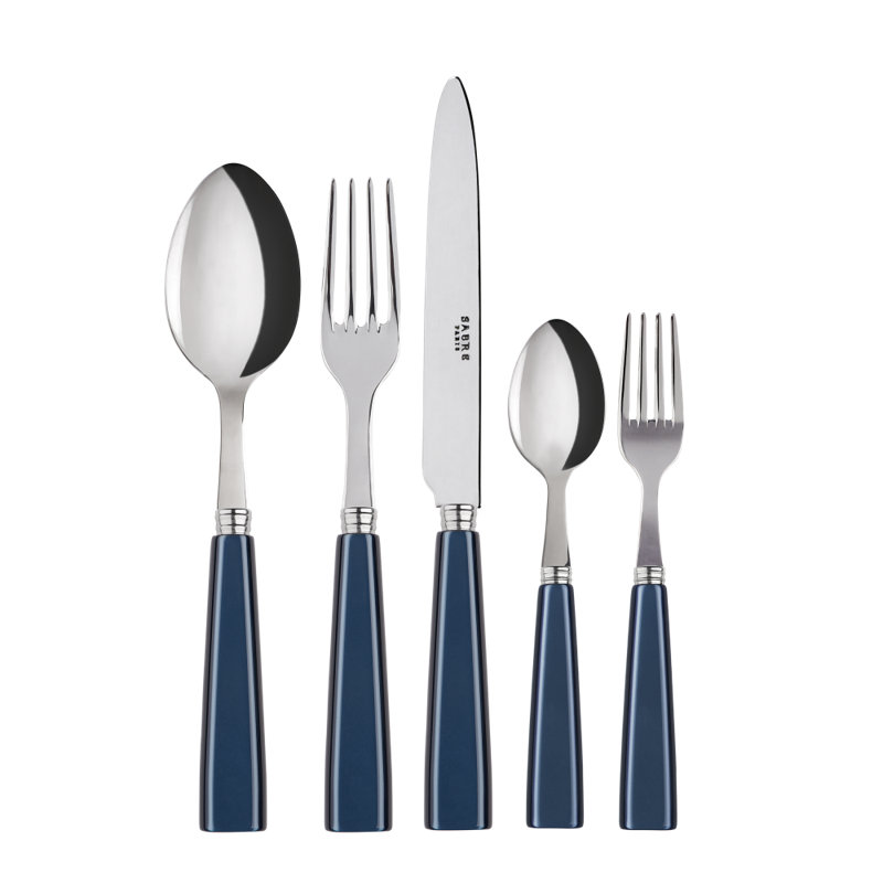 Sabre Paris - 5 Pieces Cutlery Set Icône, Steel Blue