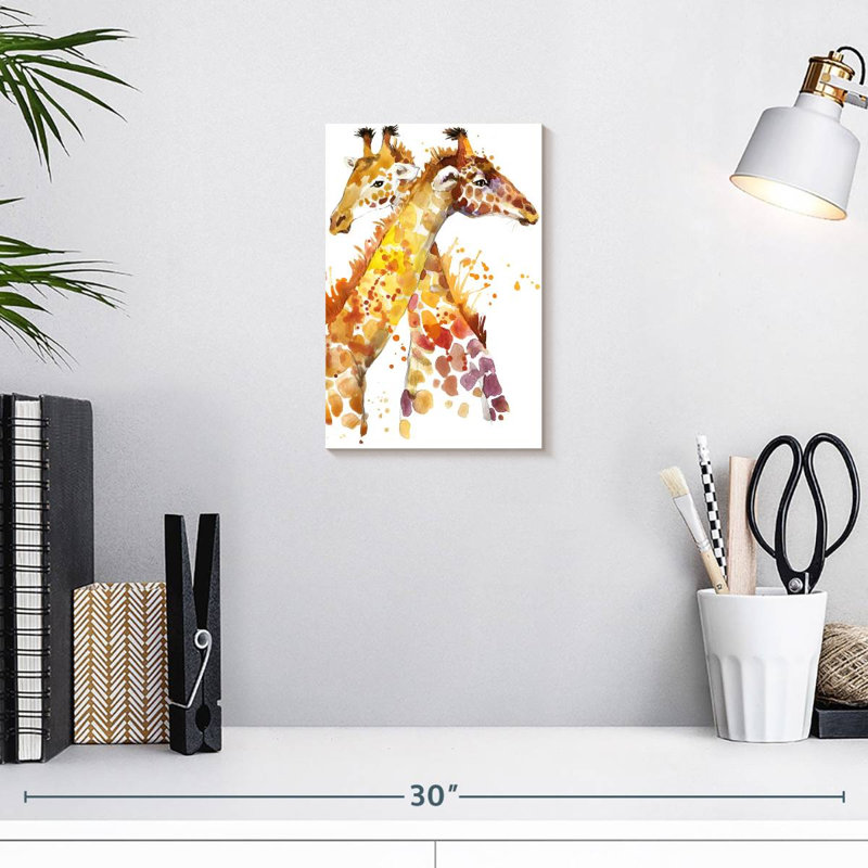 Brampt Two Hugging Giraffes, 12" H x 8" W