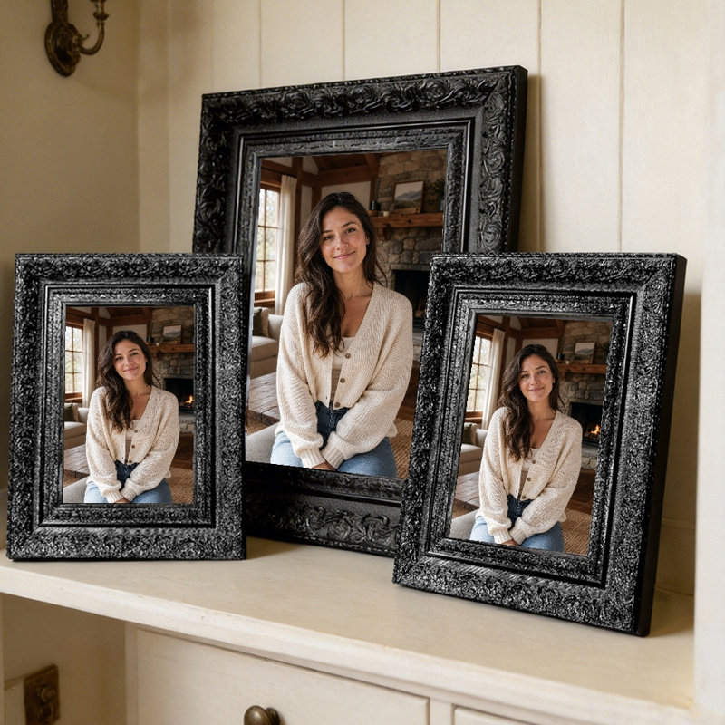 Cadre photo traditionnel noir 1PC 11 "x 14" avec affichage horizontal ou vertical