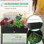 Lit de jardin surélevé, jardinière surélevée avec aspect osier en rotin, tablette de rangement pour outils, conception portable pour herbes, légumes, fleurs, noir