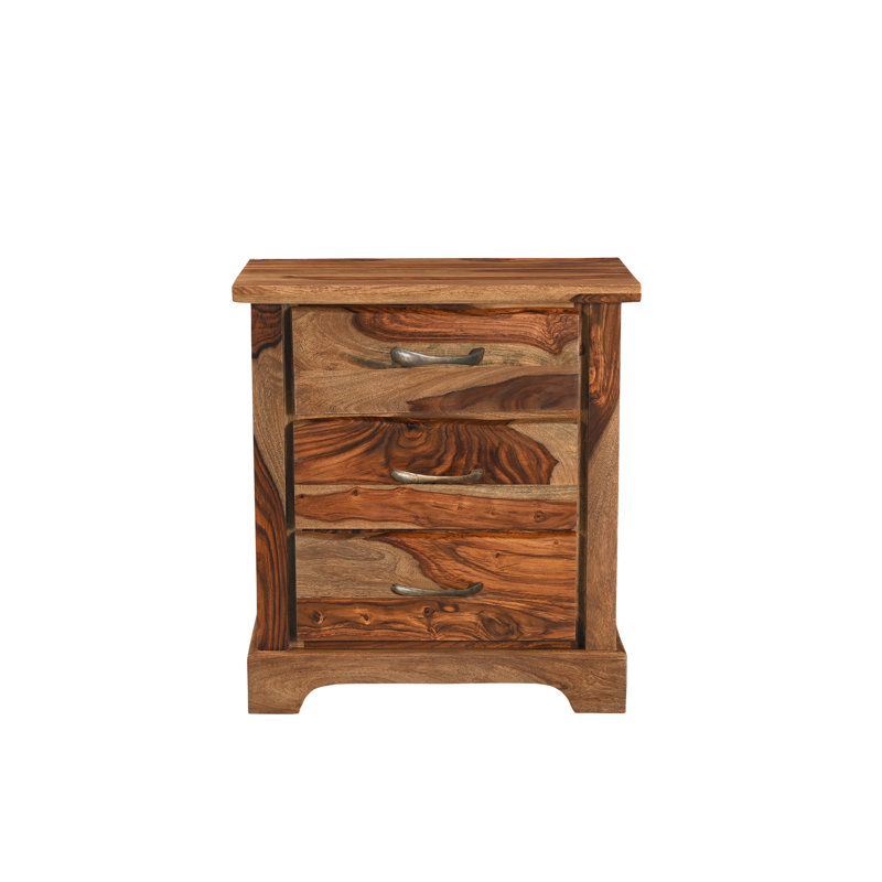Table de chevet en bois massif Chaliyah