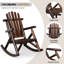 Chaise berçante de patio en bois de 38 pouces-723979641