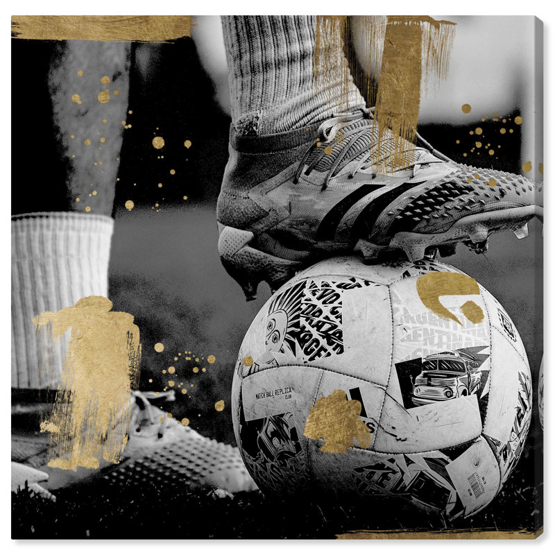 «Notoriart Soccer Cleats», art mural sur toile 1 pièce, Toile tendue, H 24 po x l 24 po