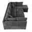 Lit de salon en forme de U de 117,3 po de couleur grise. Design convertible, grand siège, revêtement confortable, structure et coussins modulaires gris avec option lombaire escamotable. Spacieux,-1126042130
