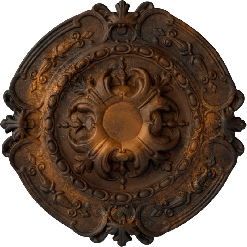 Médaillon de plafond Endurathane Southampton, DE 16 3/8 po x P 1 3/4 po (convient aux auvents jusqu'à 2 3/4 po), Rouille