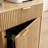 61" Modern Fluted Wine Bar Cabinet, Built-in Mini Fridge, Adjustable Shelves, Wine Rack & Glass Holder, Sideboard for Living Room & Dining Room, Light Oak-138237041