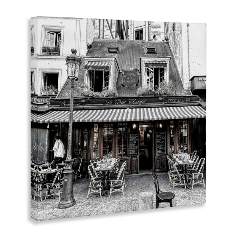 «Sidewalk Café Bistro» par Graffi *ee Studios, H 17 po x l 17 po