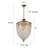 6-Light Antiqued Gold Beaded Crystal Chandelier-1343381794-1386320043