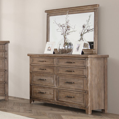 63.6" W Transitional Dresser, Brown