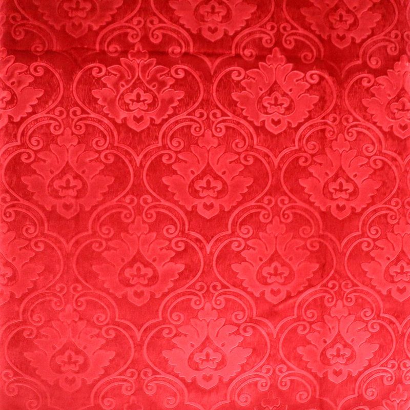 Izea Velvet Room Darkening Curtain Single Panel, Red, 54" W x 72" L