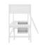 Lit mezzanine simple avec tablettes et bureau