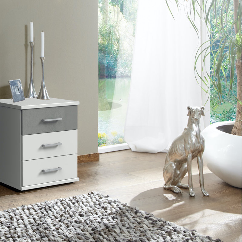 Arango 46cm W Manufactured Wood Bedside Table
