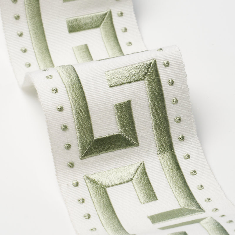 Schumacher X Paloma Contreras Margo Fret Trim, Celadon
