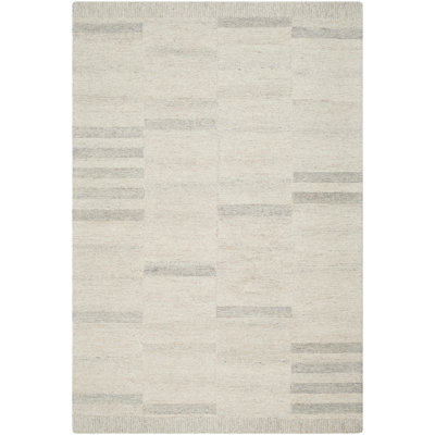 Tapis rectangulaire en laine touffeté à la main Adarian