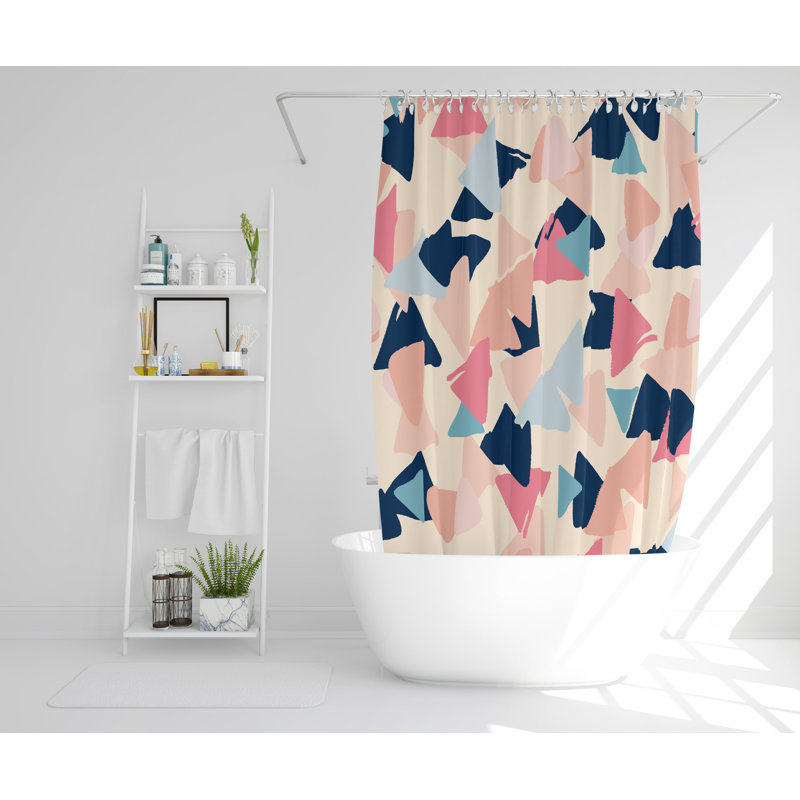 Welt Polyester Shower Curtain Set, 177cm H x 177cm W