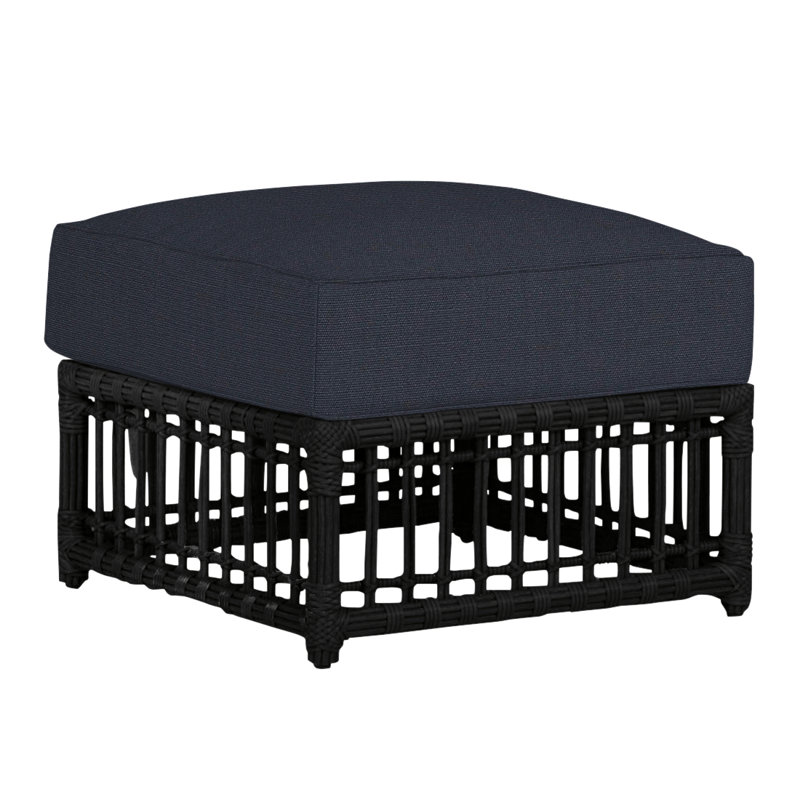 Repose-pieds Newport - Onyx, Welt, Lin marine, Onyx