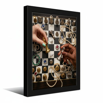 Fashion Chess Board Jewelry Game Hands