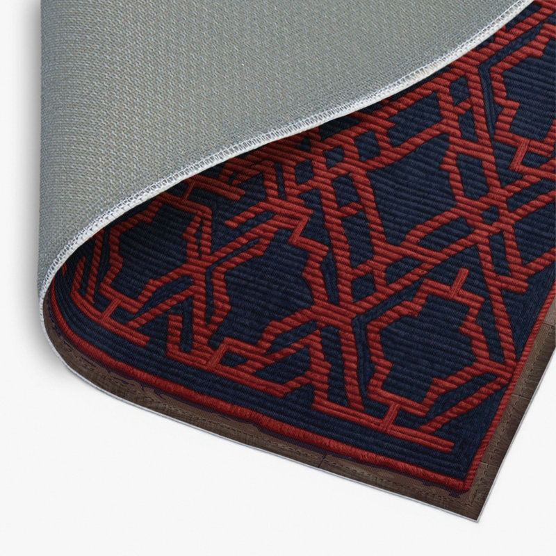 Tapis mauve intérieur et extérieur Trellis, Rectangle 4pi x 6 pi