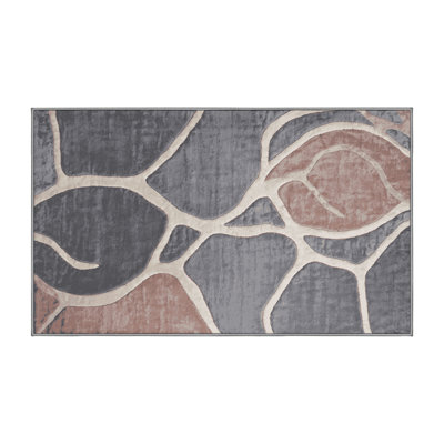 Tapis gris lavable à la machine