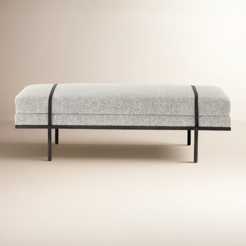 Harris Upholstered Bench, Knoll Domino