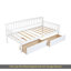 Lit de jour simple en bois de pin avec deux tiroirs de rangement, canapé-lit avec plateforme de 10 lattes de soutien,-394482870