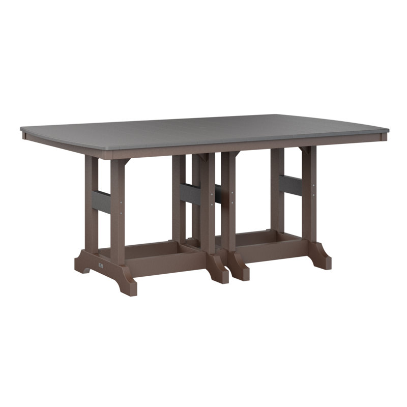 Garden Classic Outdoor Dining Table, Smoke Gray, Chocolate Brown