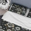 Ensemble de housse de couette Black Silver Flower Gardens - Glam-109173933