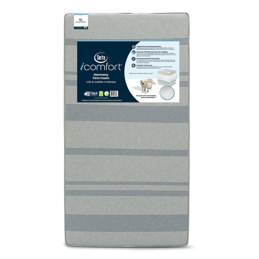 2-Stage Waterproof Standard Crib Mattress Serta