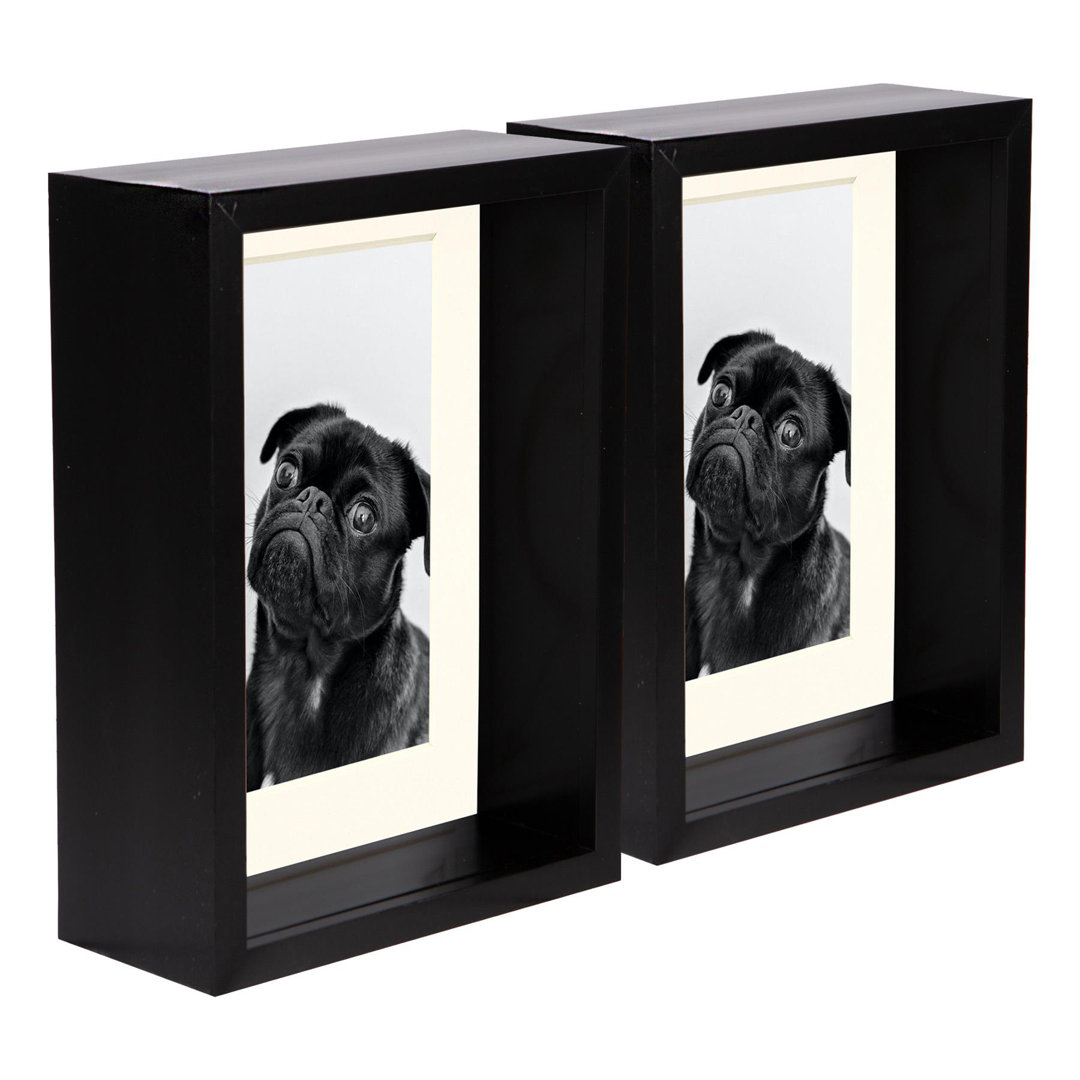 Nicola Spring - 5" x 7" 3D Deep Box Photo Frames - 4" x 6" Mount
