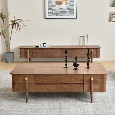 Table basse légère de luxe avec meuble télé