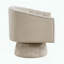 Fauteuil demi-tonneau pivotant en velours taupe-965578147