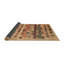Tapis contemporain beige / vert / rouge-111584142