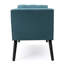 Banc confortable bleu sarcelle avec coussin de siège rembourré et salon doux au design