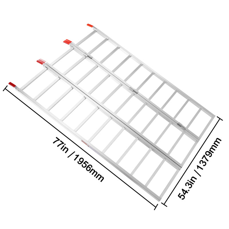Rampe pour fourgon et VUS de 1,5 po en aluminium pliable VEVOR