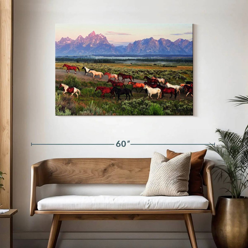 Chevaux de ferme Alvord Teton, H 30 po x l 45 po