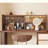 Solid Wood Expandable Storage Cabinet Makeup Table