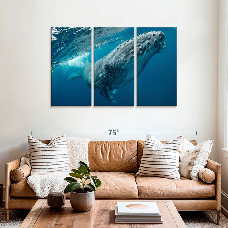 Brampt Whale Near Surface, 36" H x 57" W