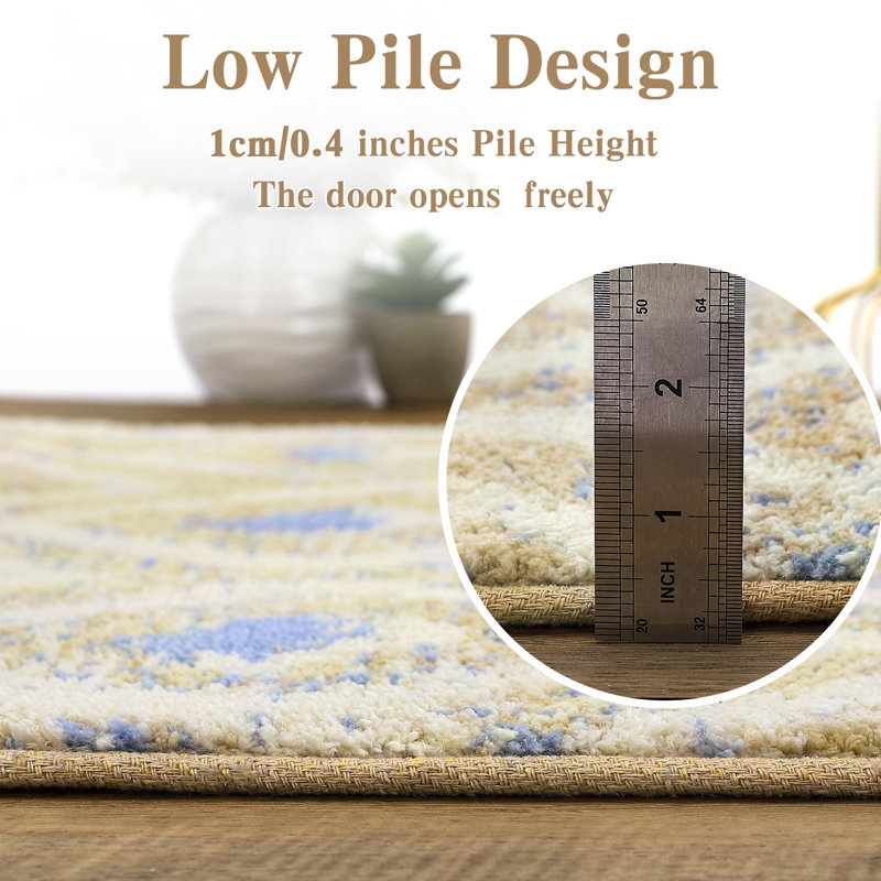 Tapis d'intérieur antidérapant pour tapis d'intérieur, Rectangle 2 pi x 3 pi