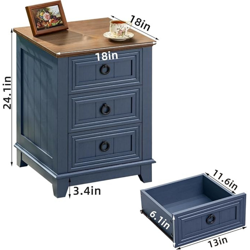 Farmhouse Night Stand for Bedroom