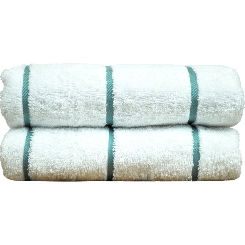 Ensemble 2 serviettes de bain en coton à 100% Luxury, Vert de mer