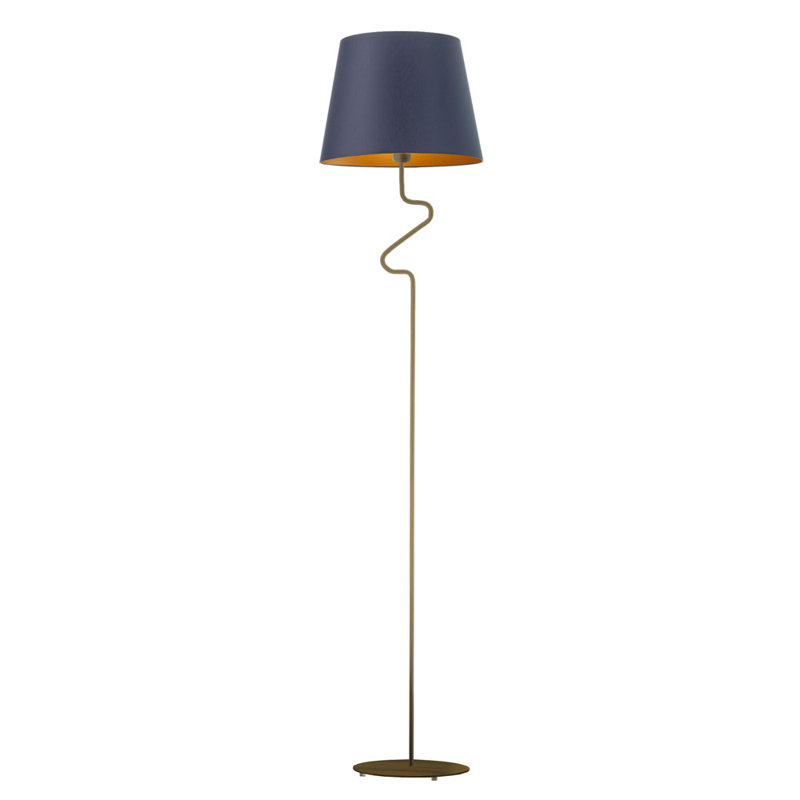 Roncy 174cm Traditional Floor Lamp, Navy, Black