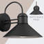 Applique murale d'extérieur 1 lumière, paquet de 2, finition noire, lumières de porche arrière, patio avant, luminaire de garage, éclairage extérieur pour la maison